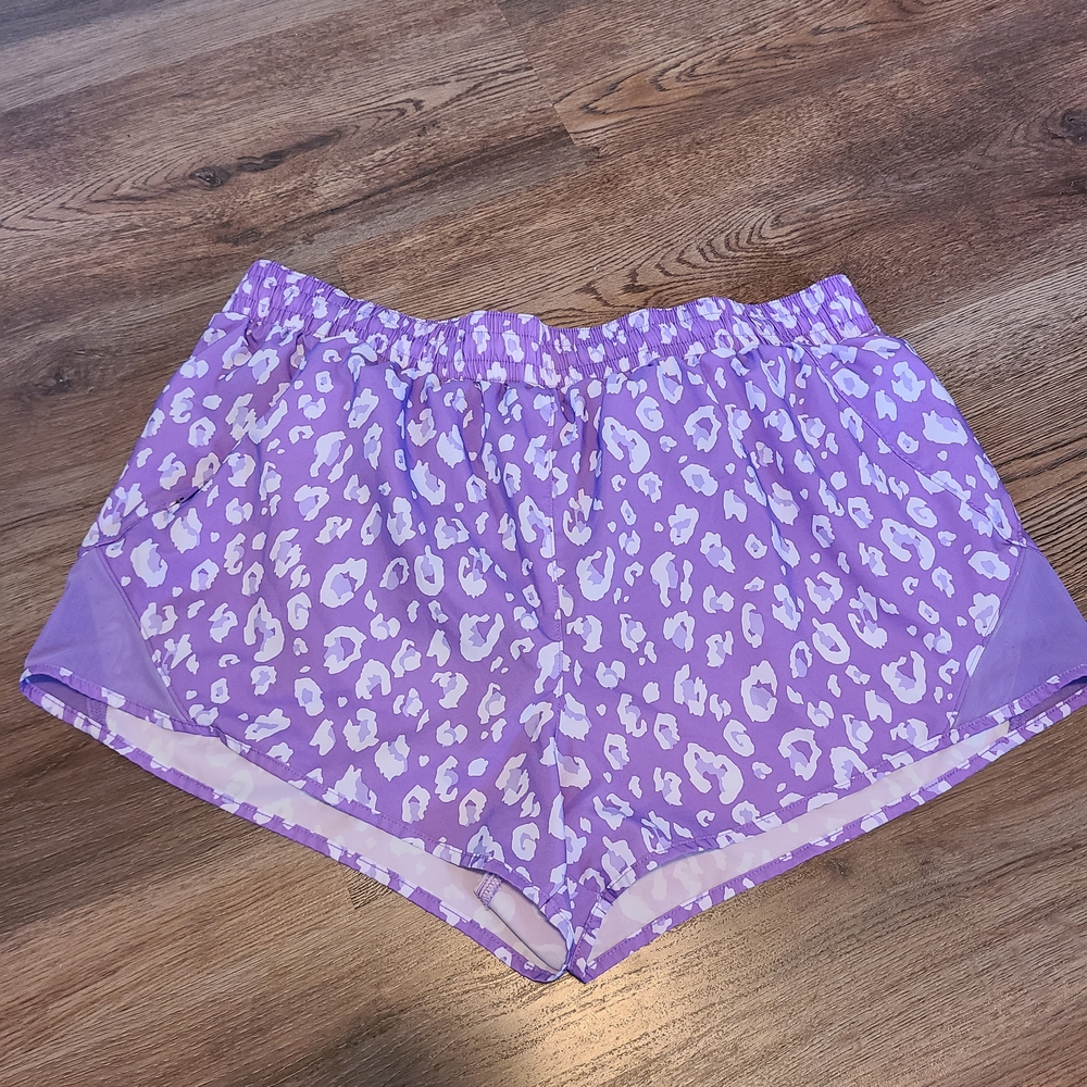 All in Motion Purple Patterned Athletic Shorts